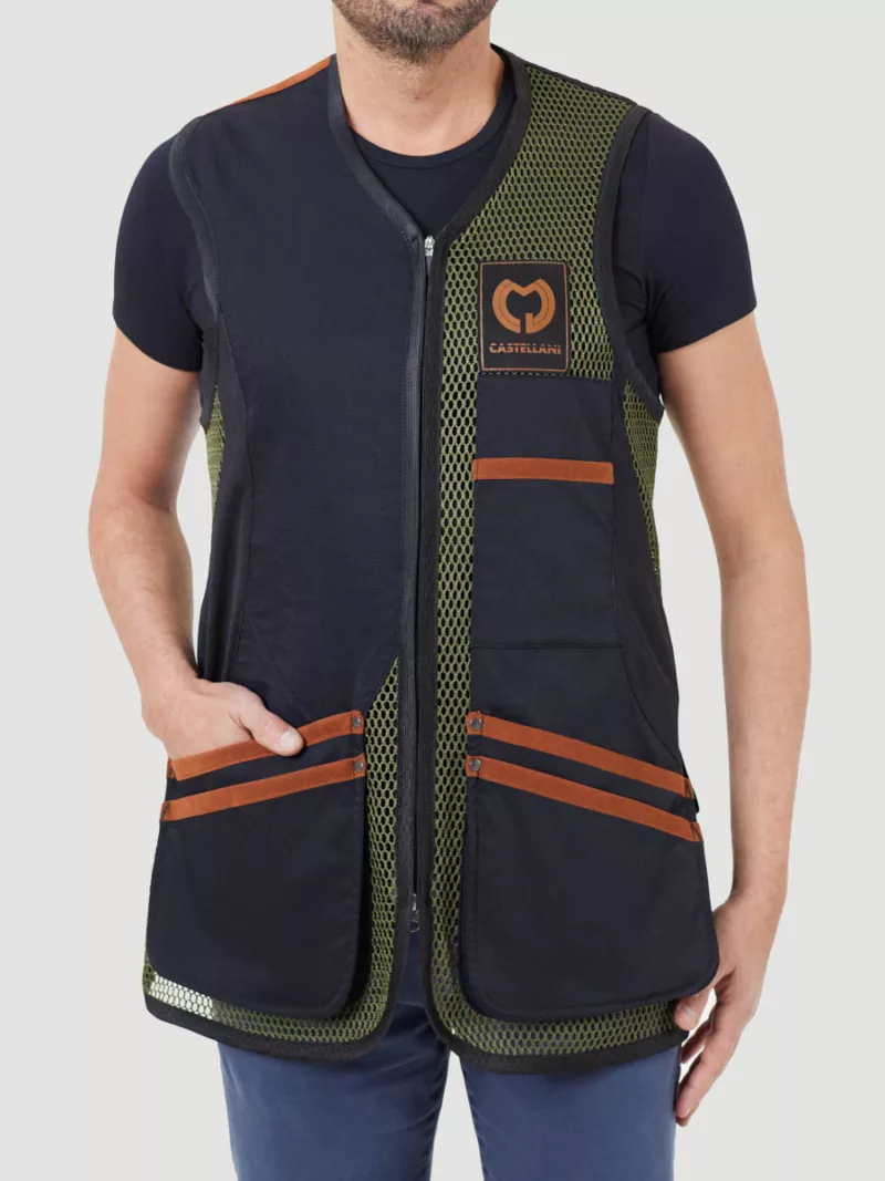 Colete Castellani Sporting Pro - Verde Oliva / Preto