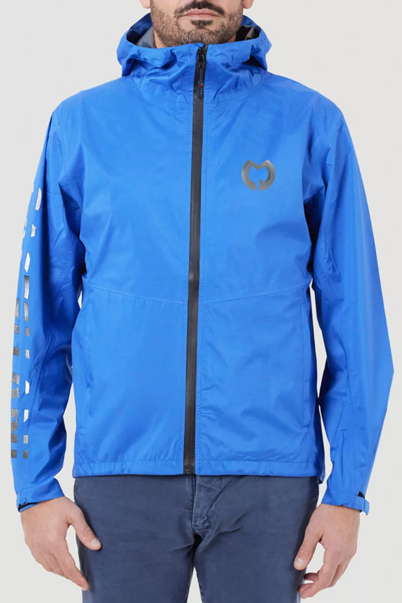 Jaqueta Impermeável Com Capuz - Tipo Capa de Chuva - Azul Royal