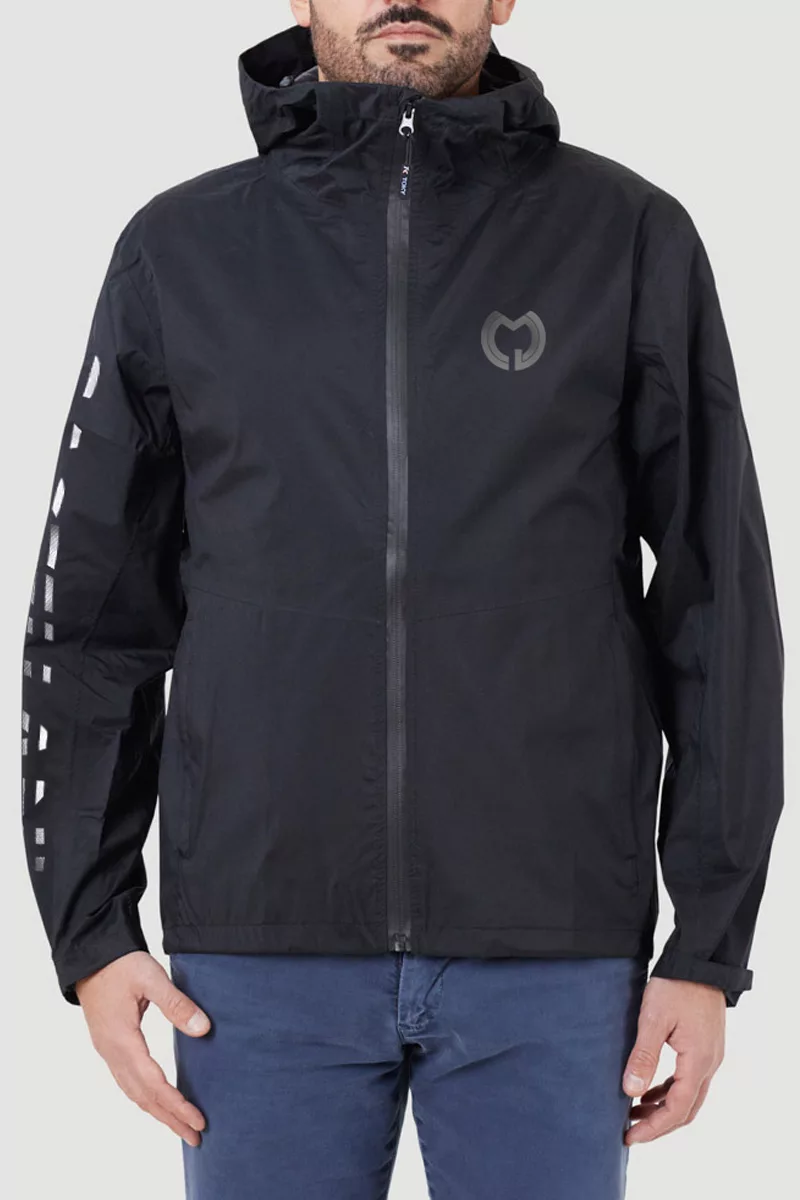 Jaqueta Impermeável Com Capuz - Tipo Capa de Chuva - Preto