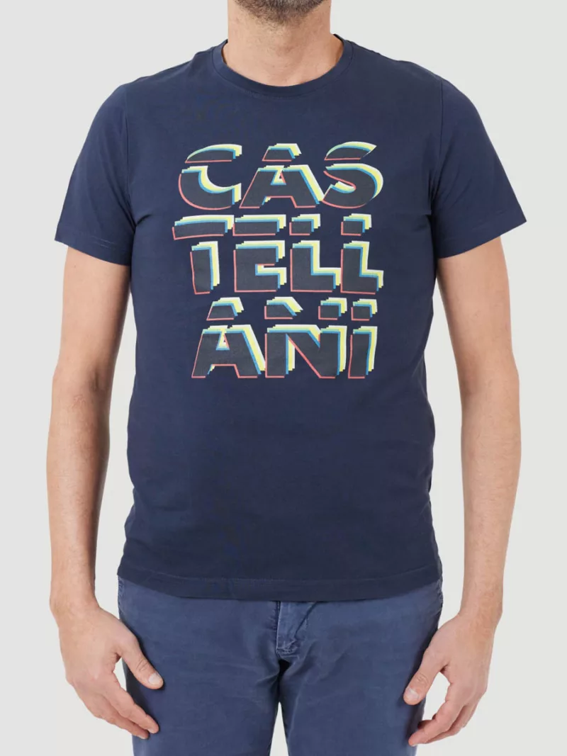 Camiseta de Algodão Castellani Oficial - Azul Marinho