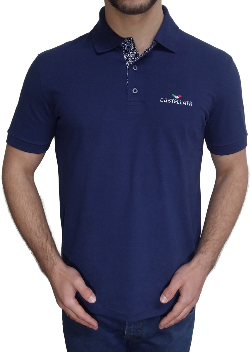 Camisa Pólo Casual Castellani - Azul Escuro