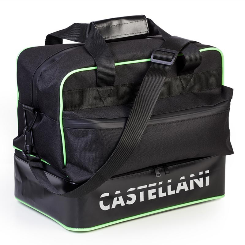 Bolsa Média WP Castellani Sport - Preta com Debrum Verde