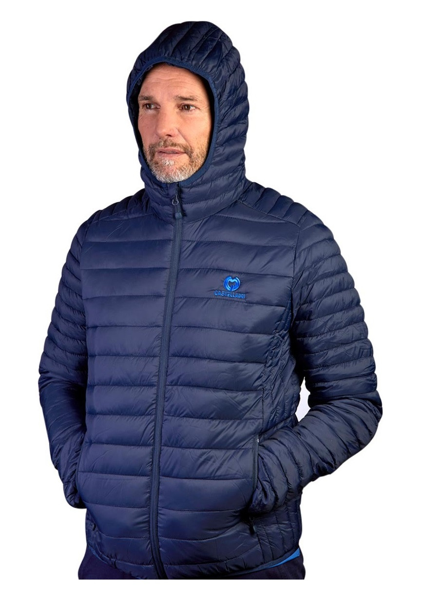 Jaqueta Puffer Masculina em Microfibra - Marca Castellani - Azul Marinho