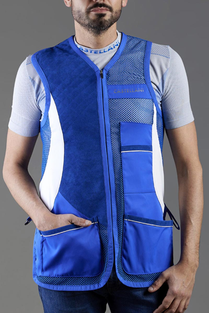 Colete Castellani Rio PRO - Azul Royal / Branco