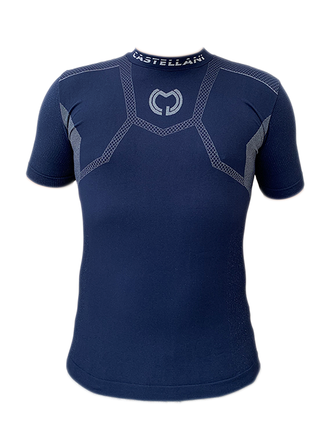 Malha Térmica Castellani Seamless PRO T-Shirt Manga Curta - Azul Marinho