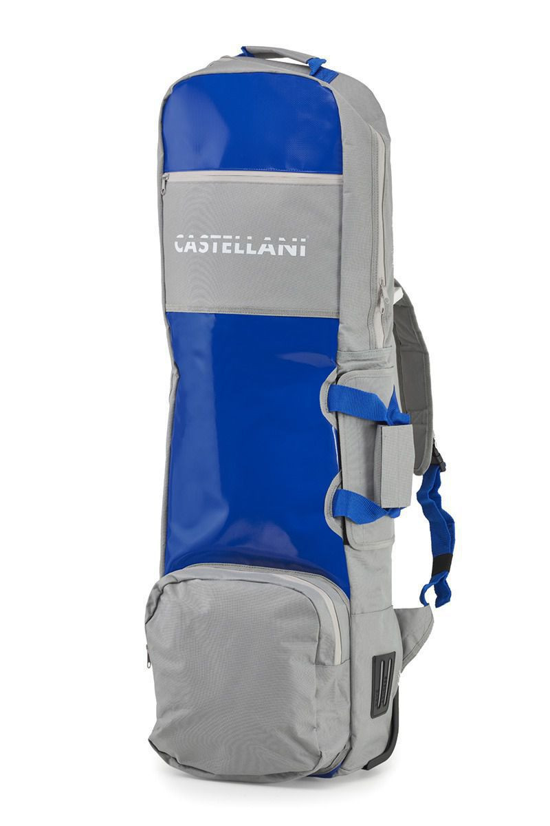 Travel Bag Roller WP Castellani - Cinza Claro com Alças e Detalhes em Azul Royal