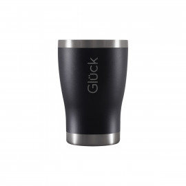 Copo Térmico sem Tampa - Modelo Tulipinha - Matte Black (Preto Fosco) 354ml - Marca Glück