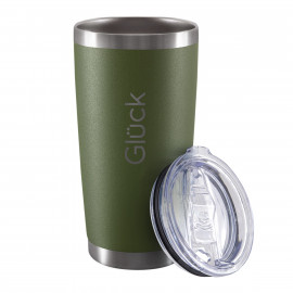 Copo Térmico de Cerveja com Tampa - Modelo Lucky - Army Green (Verde Militar) 591ml - Marca Glück