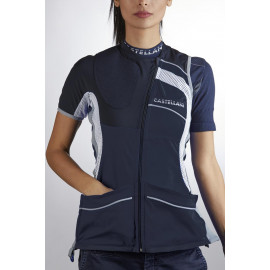 Colete Castellani TK PRO Feminino - Azul Marinho com Branco