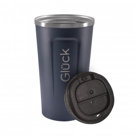 Copo Térmico com Tampa - Modelo Spark - Night Blue (Azul Marinho) 500ml - Marca Glück