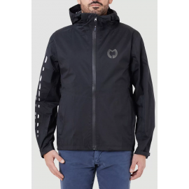 Jaqueta Impermeável Com Capuz - Tipo Capa de Chuva - Preto
