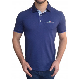 Camisa Pólo Casual Castellani - Azul Escuro Mesclado
