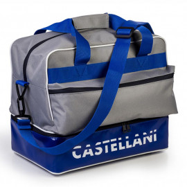 Bolsa Média WP Castellani Sport - Cinza com Azul Royal