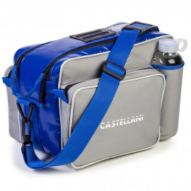 Bolsa Pequena WP Castellani - Cinza / Azul Royal