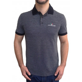 Camisa Pólo Casual Castellani - Cinza Escuro Mesclado