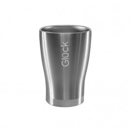 Copo Térmico sem Tampa - Modelo Tulipinha - Silver Steel (Alumínio) 354ml - Marca Glück