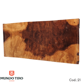 Madeira Burl p/ Coronha e Telha em Imbuia - Marca Mundo Tiro