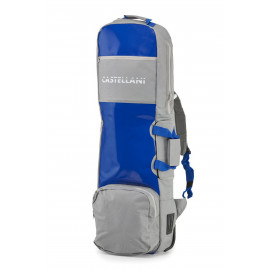Travel Bag Roller WP Castellani - Cinza Claro com Alças e Detalhes em Azul Royal
