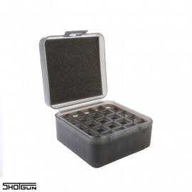 Caixa Plástica de Munição para 25 Cartuchos - Cal. 12GA / 20GA / 36GA - Marca Shotgun