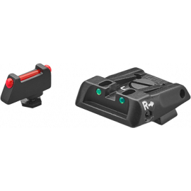 Alça + Massa de Mira Ambas c/ Fibra Ótica para Pistola Glock - Marca LPA