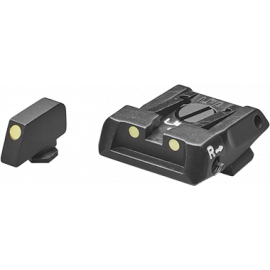 Alça + Massa de Mira para Pistola Glock - Modelo Yellow Luminova - Marca LPA