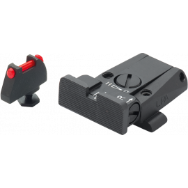 Alça + Massa de Mira c/ Fibra Ótica para Pistola Glock - Marca LPA